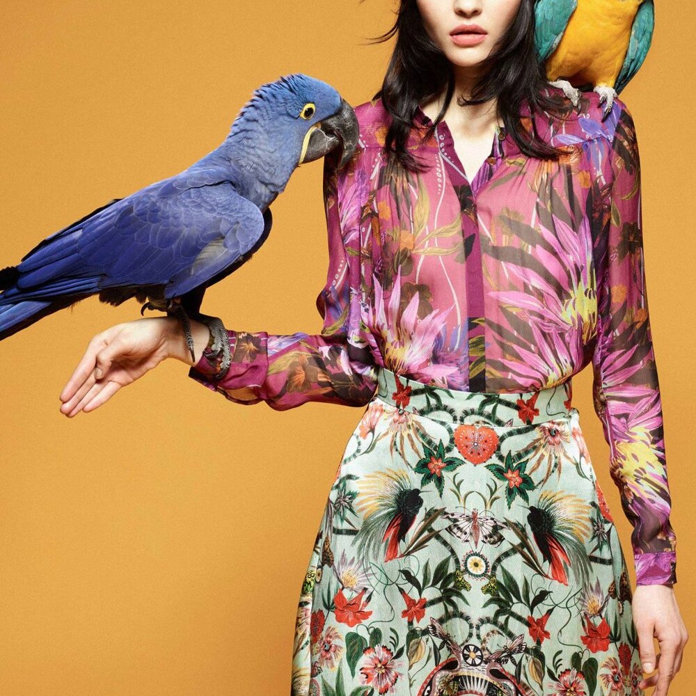 I'm ISO (In Search Of) Matthew Williamson Amazonia Collection Raspberry Blouse